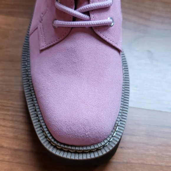 Sam Edelman Pink Hibiscus Leather Lue Boots Size 8.5 - Picture 8 of 10